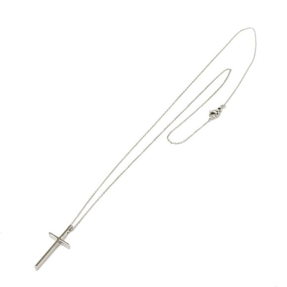 Tiffany TIFFANY&Co. Cross necklace 51cm K18 WG white gold 750 cross Necklace - Picture 2 of 7